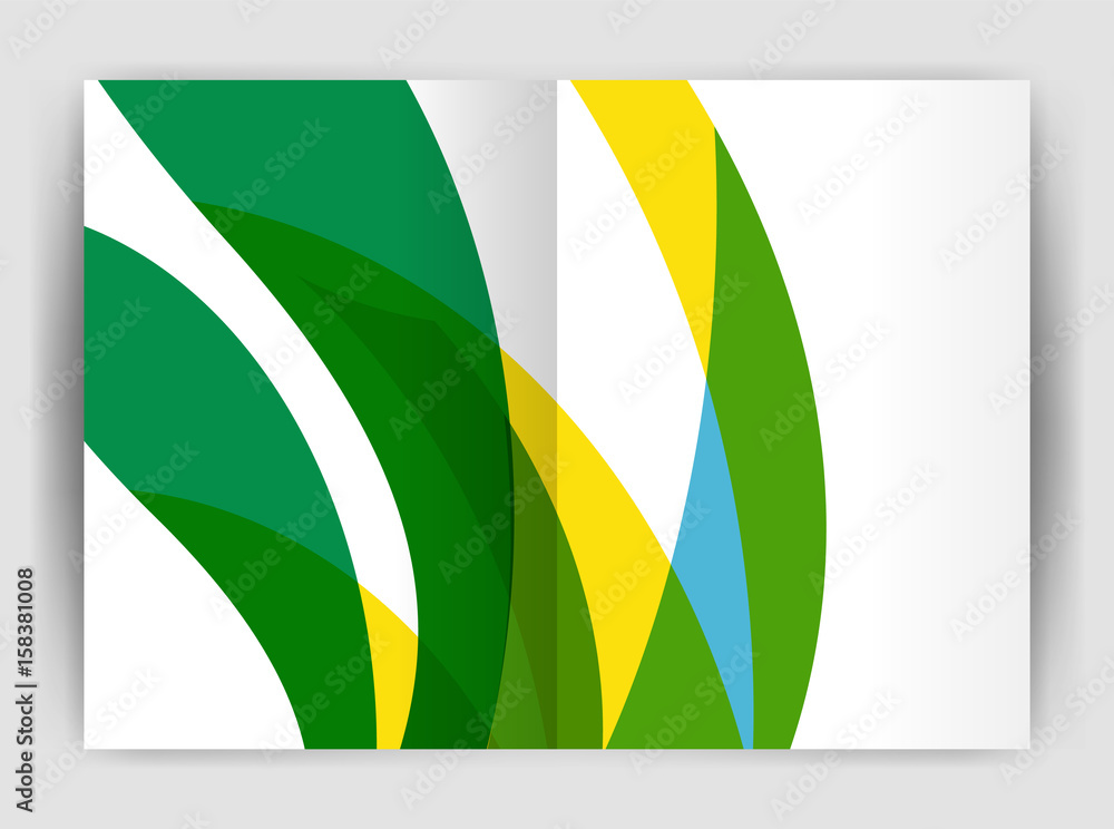Obraz premium Wave design business brochure or annual report cover