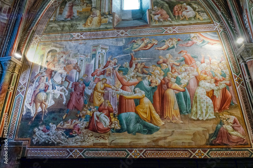 VOLTERRA, TUSCANY - MAY 21, 2017 - Church of Saint Francis, interior photo