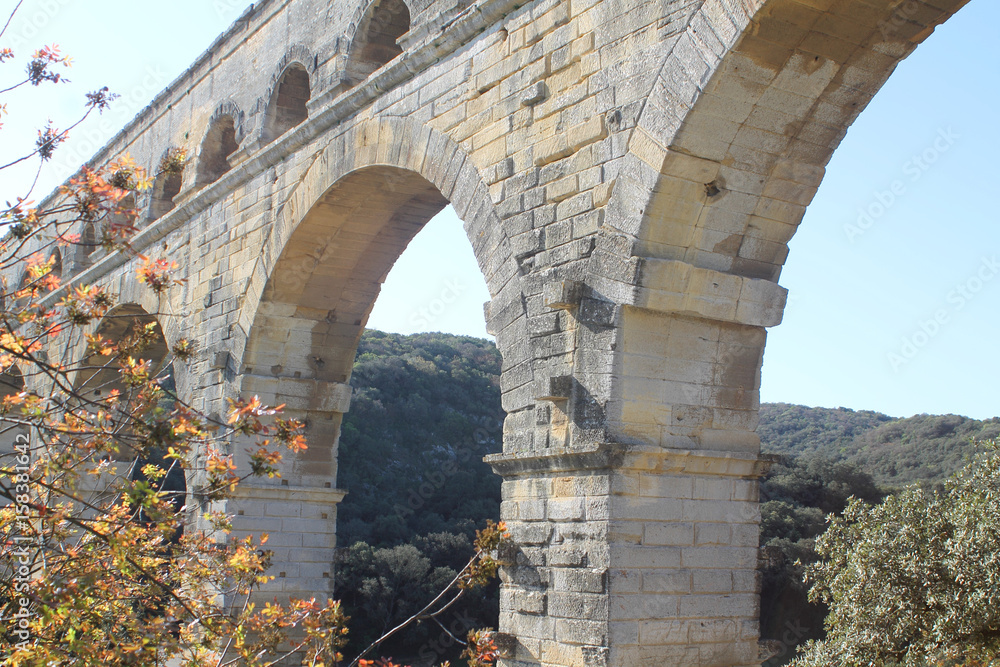 Pont du gard, ancient Roman aqueduct in France