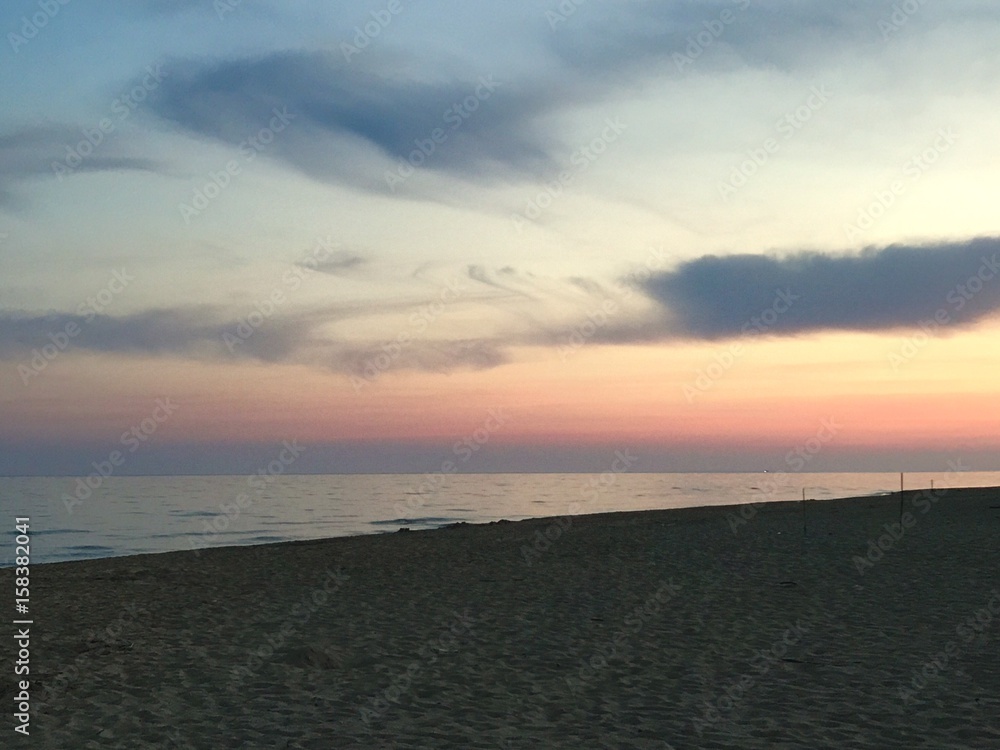 The sunset on the sea The sunset on the sea