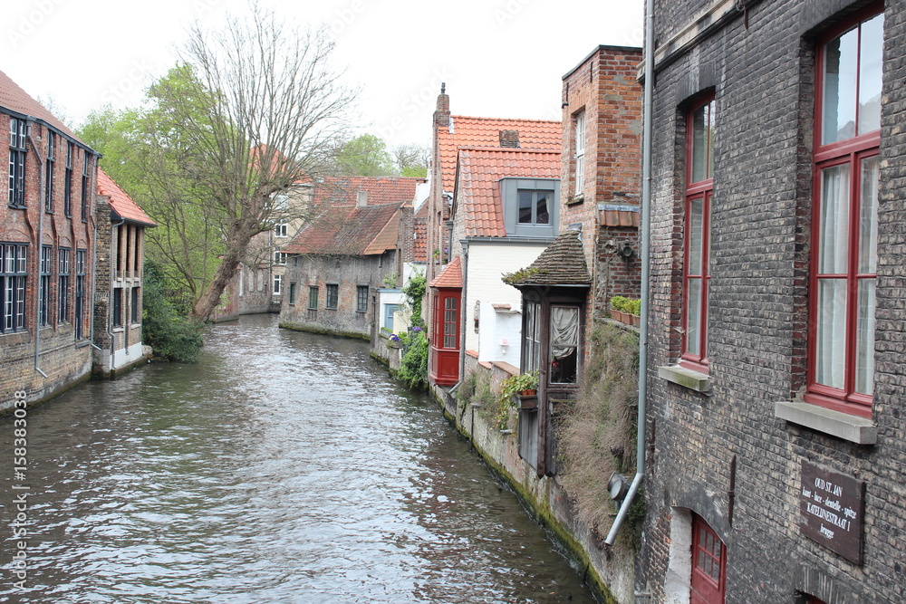 Beautiful town in Bruges, Belgium