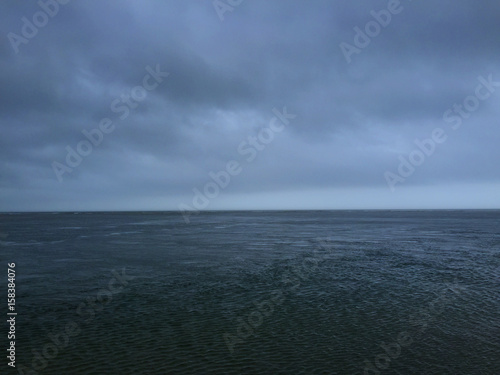 Grey Blue Ocean Landscape
