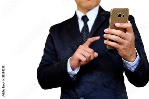 Businessman use smartphone.