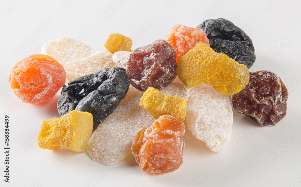 preserved fruits or mix preserved fruits on the background. preserved fruits or mix preserved fruits on the background.