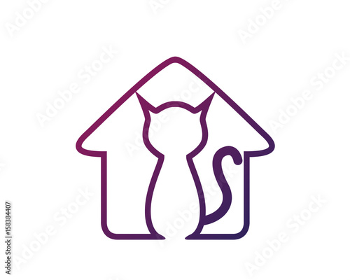 Modern Pet Logo - Cat House Cattery