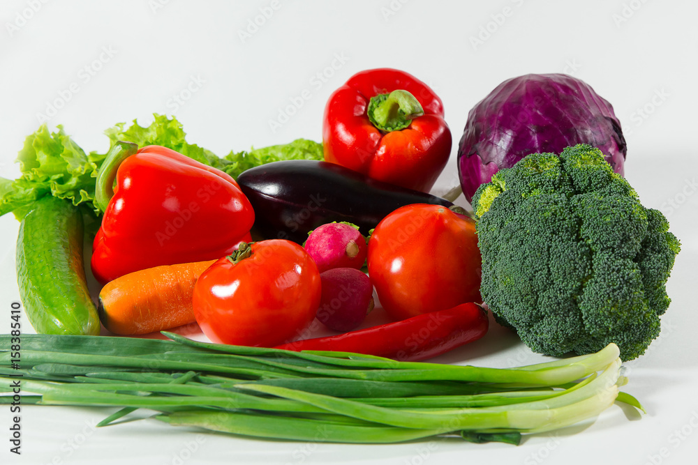 Assortment of fresh vegetables close up. Assortment of fresh vegetables close up.