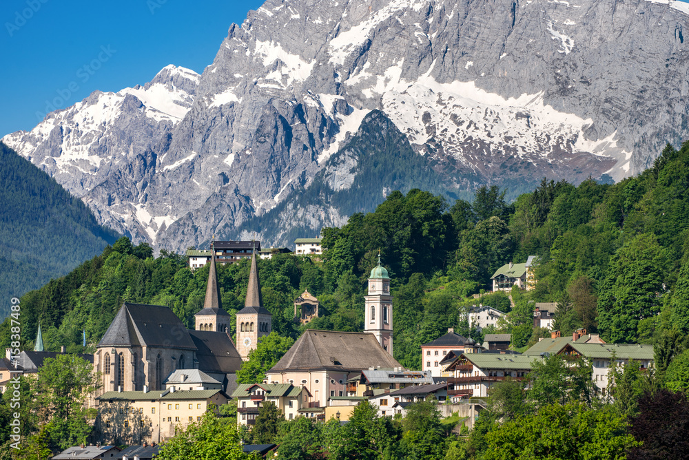 Historic town of Berchtesgaden, Bavaria, Germany