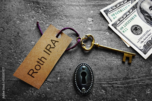 Roth IRA Key tag and cash photo