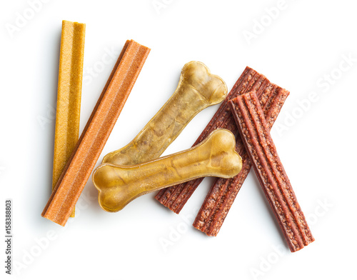 Photography Dog chew bone and sticks.