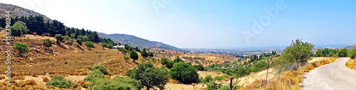 Panorama of the landscape on the island of Kos in Greece