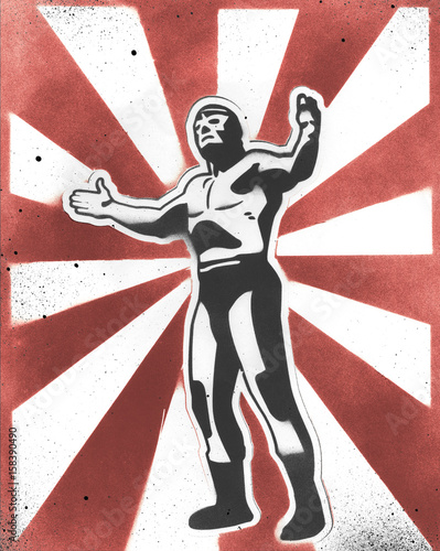 Lucha Libre Stencil photo