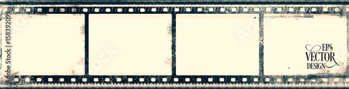 Grunge Vector Frame . Large Distressed Texture . Decorative Vintage Weathered Border. Great Grunge Background Or Retro Design Decor Element.