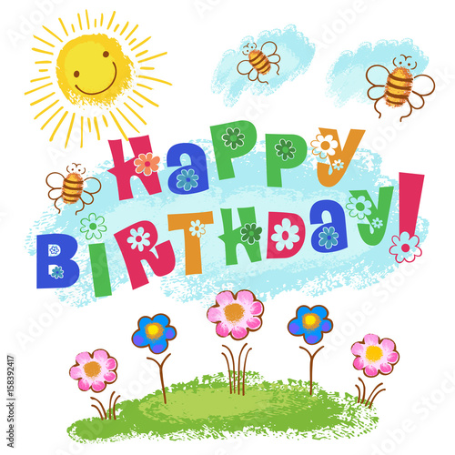 Happy birthday postcard