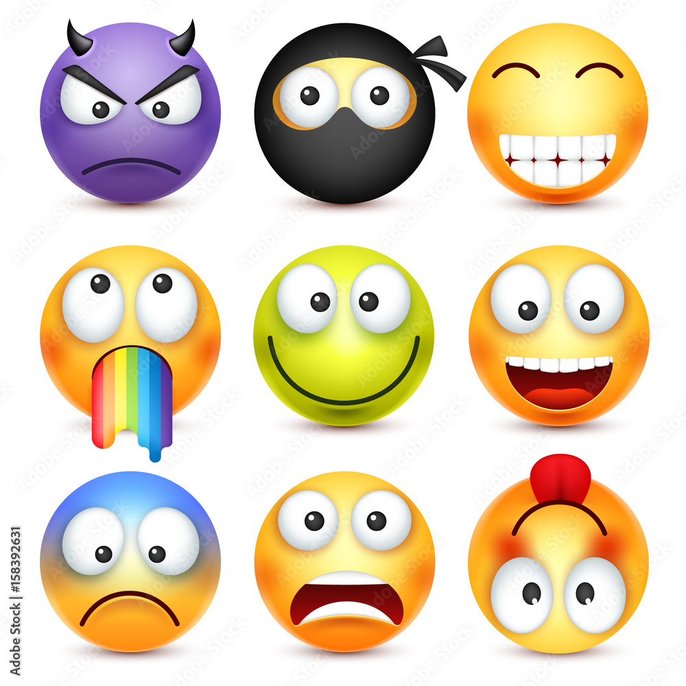 emoji faces expression sad mood surprise scared characters 4308320 Vector  Art at Vecteezy