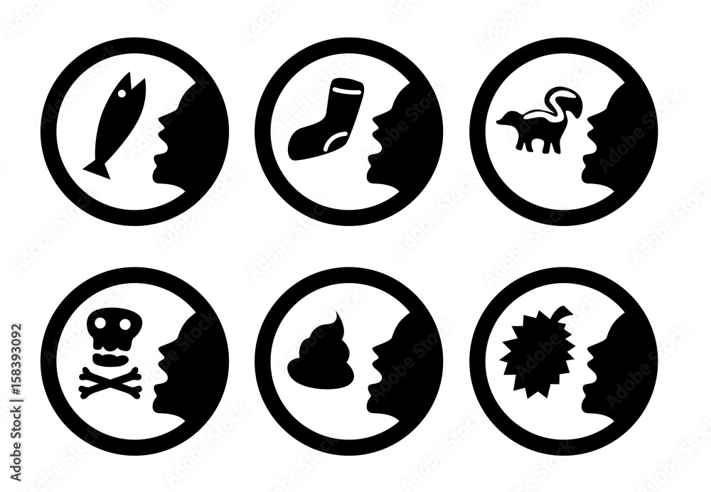Mouth breath with bad smell. Isolated symbol. vector Mouth breath with bad smell. Isolated symbol. vector