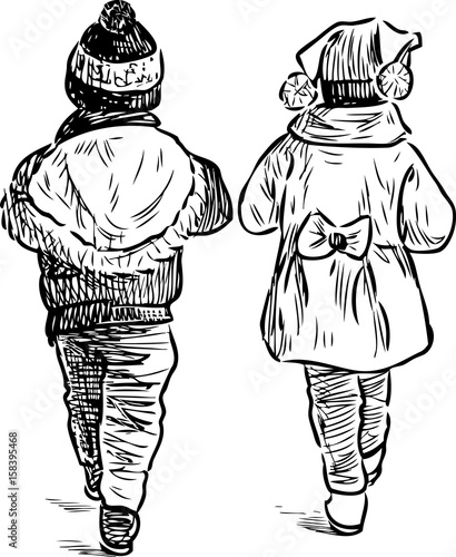 the siblings on a stroll