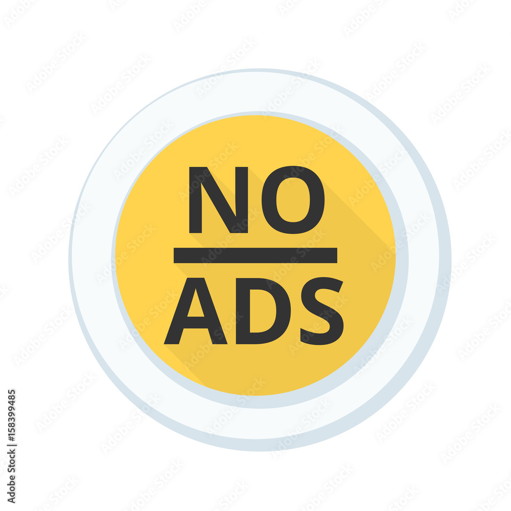 No ADS Adware sign illustration No ADS Adware sign illustration