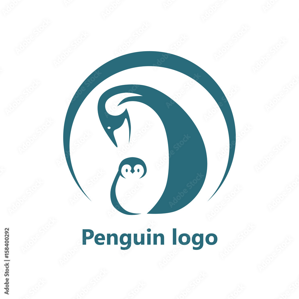Abstract penguin logo. Vector logo design template. Abstract penguin logo. Vector logo design template.