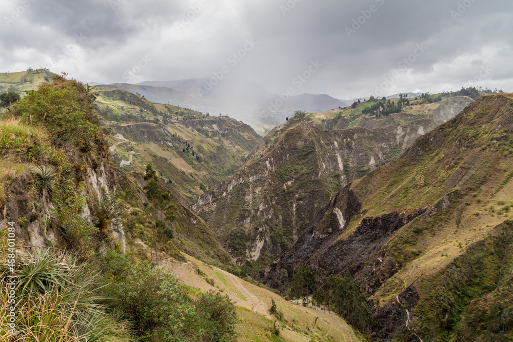 Canyon of Toachi river near Quilotoa crater, Ecuador