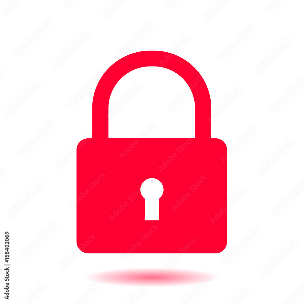 Lock icon. User login or authenticate icon. Flat design style. Lock icon. User login or authenticate icon. Flat design style.