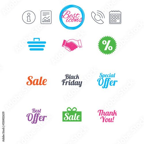 Sale discounts icon. Shopping, deal signs.