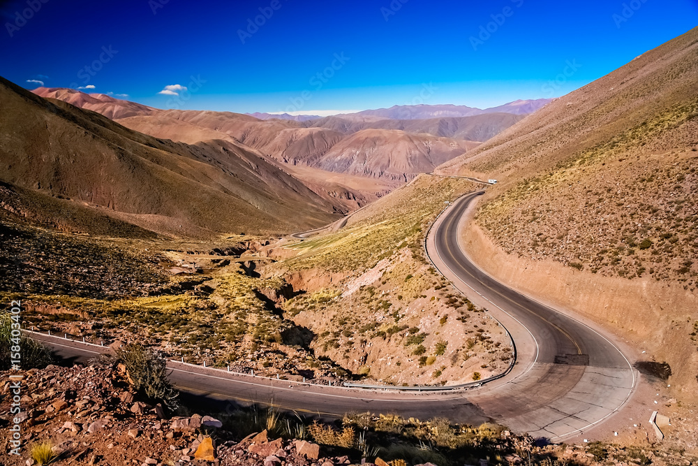 Twisting mountain road