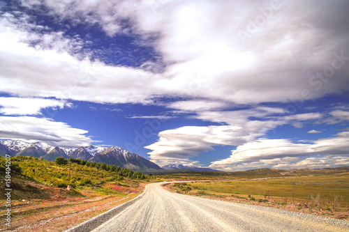 Scenic patagonian road photo