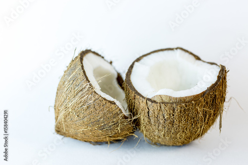 coconuts isolated on the craft background
