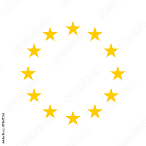 Stars of European union isolated on white background
