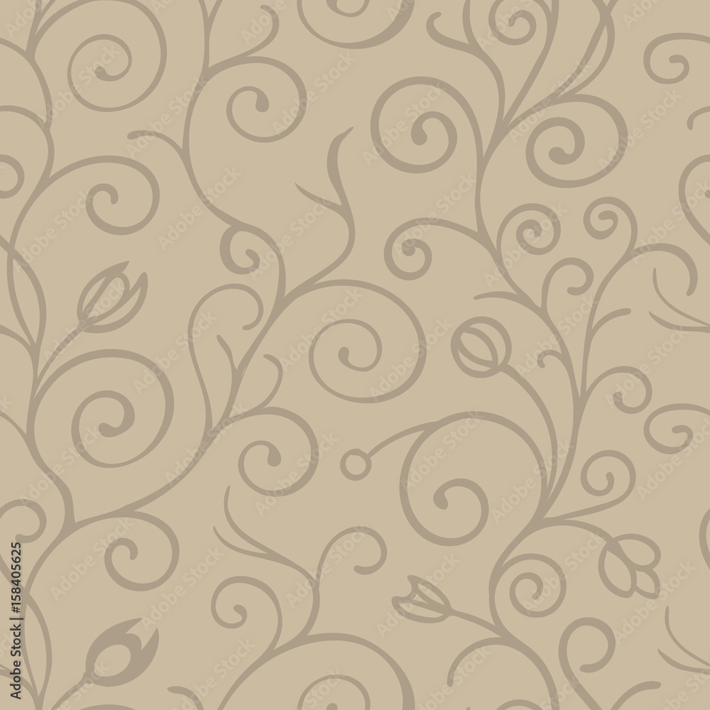 Black and white vector seamless pattern background with scroll ornament. Vintage element for design in line art style. Ornamental lace backdrop. Ornate floral decor for wallpaper. Endless vintage Black and white vector seamless pattern background with scroll ornament. Vintage element for design in line art style. Ornamental lace backdrop. Ornate floral decor for wallpaper. Endless vintage