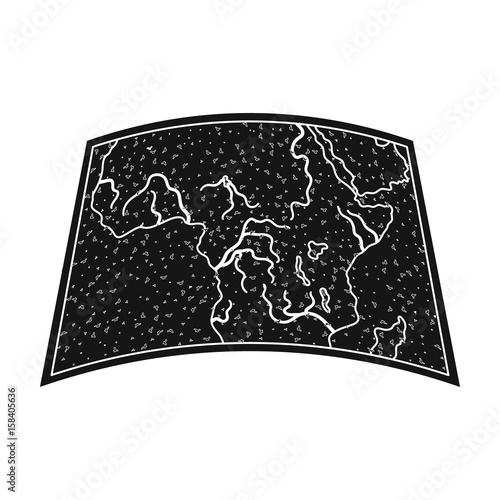 Map of mainland Africa.African safari single icon in black style vector symbol stock illustration web.