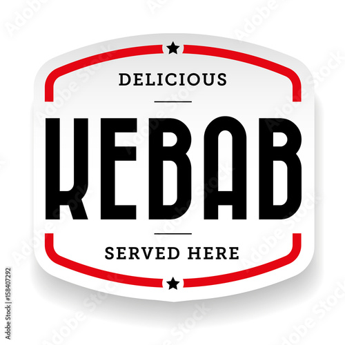 Kebab vintage sign sticker