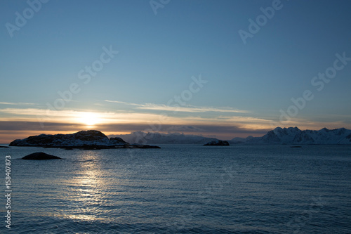 Sonnenuntergang auf den Lofoten, Norwegen