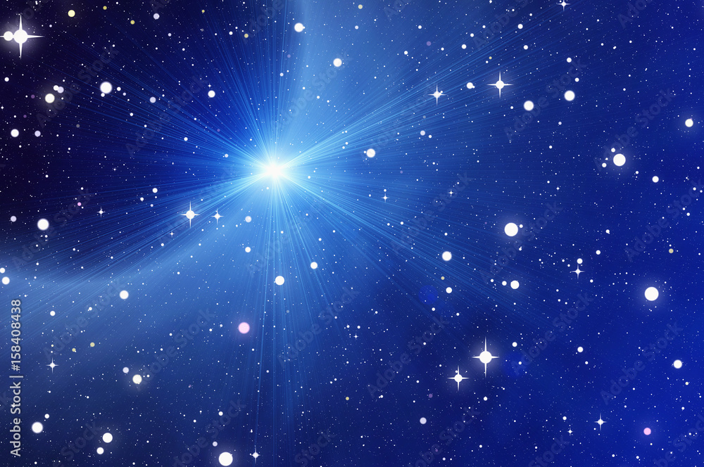 Obraz premium bright flash on a space backgrounds