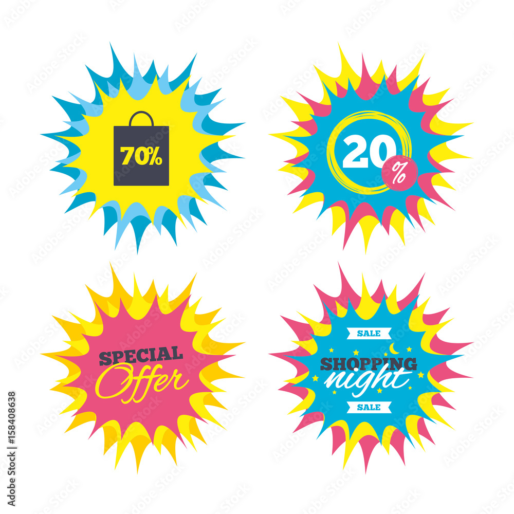 Fototapeta premium 70 percent sale bag tag sign icon.