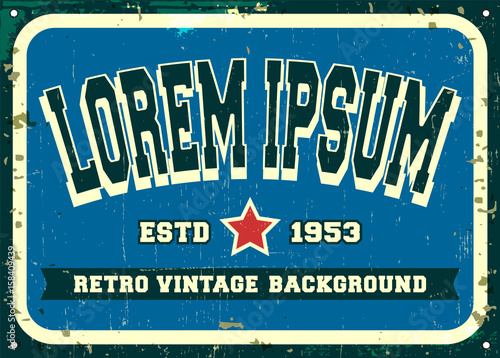 Retro metal sign
