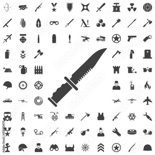 Military or army knife icon