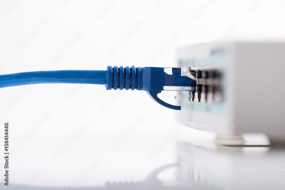 Wire is connected to internet router Wire is connected to internet router