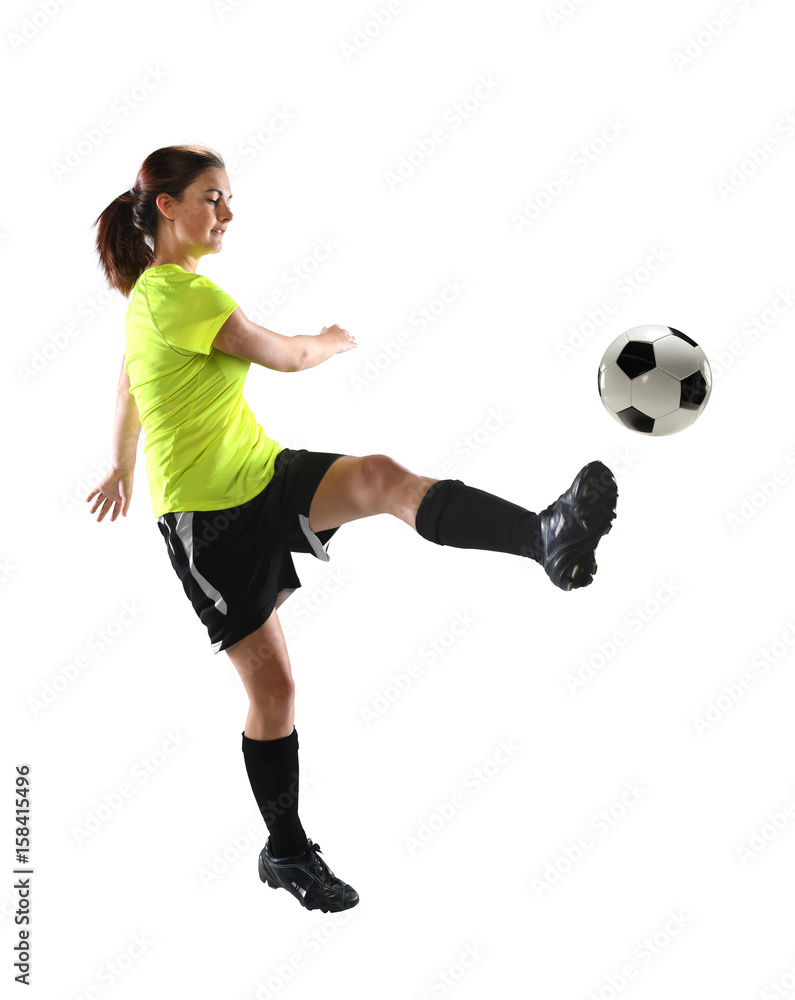 Woman Playing Soccer
