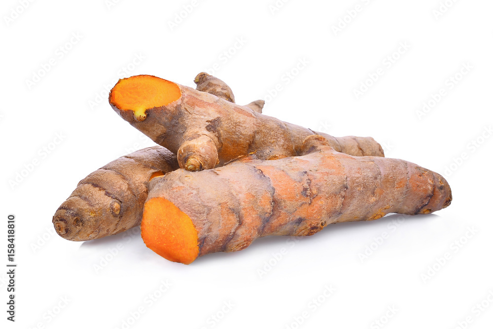 turmeric root isolated on white background turmeric root isolated on white background
