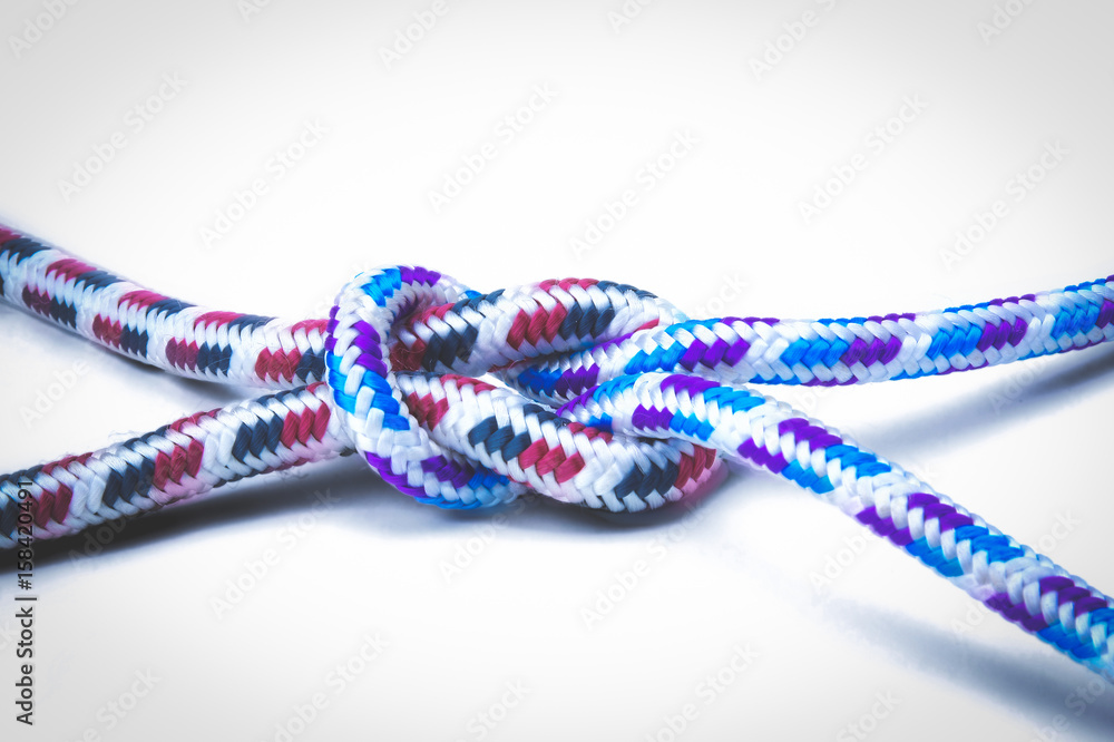 Rope knot isolated on a white background