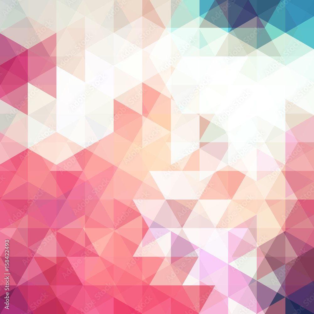 Abstract pink mosaic background. Triangle geometric background. Design elements. Vector illustration Abstract pink mosaic background. Triangle geometric background. Design elements. Vector illustration