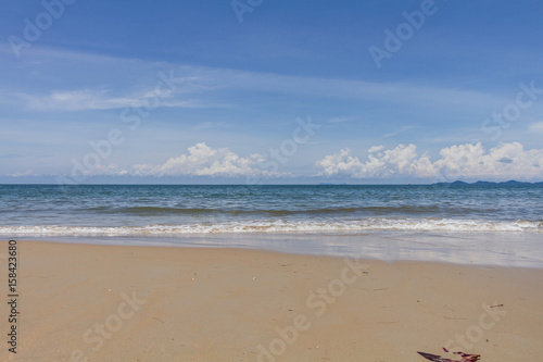 Sea And Blue Sky / The Background Of Turquoise In The Andaman Sea Of Thailand.