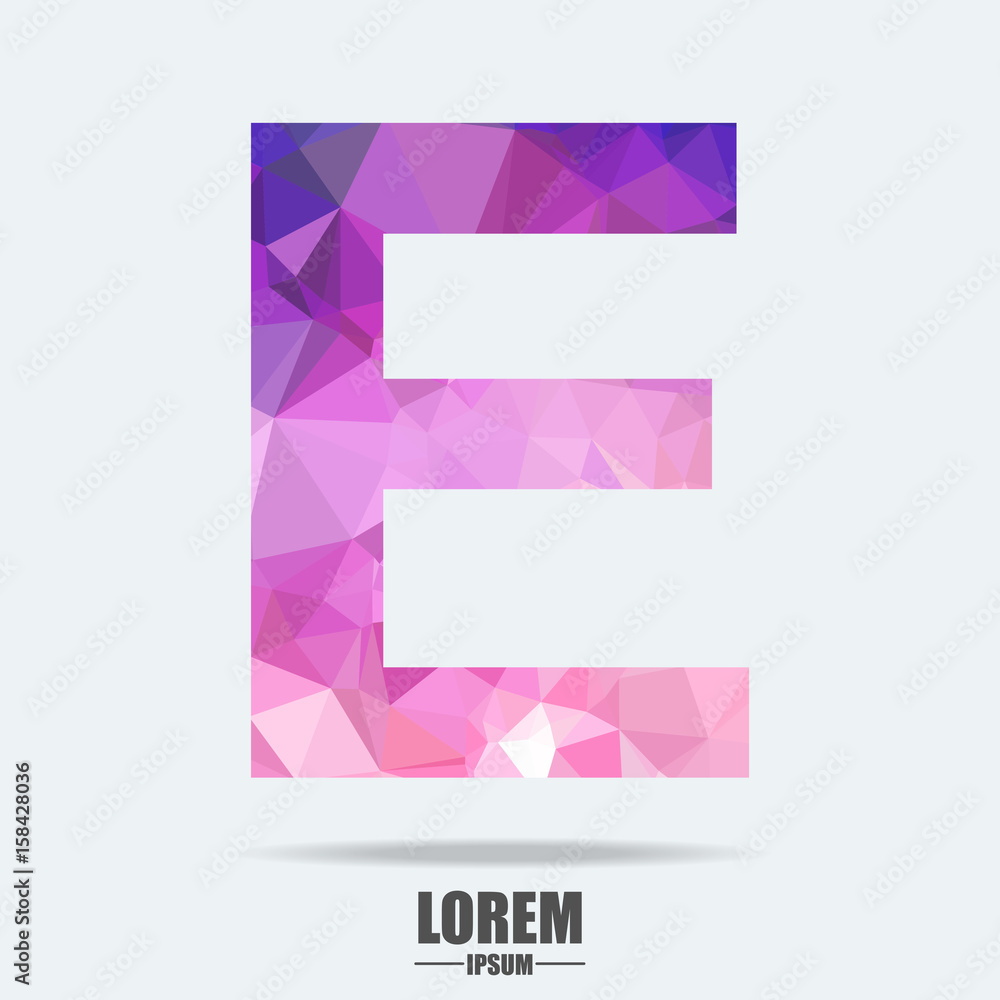 Fototapeta premium Form Font Polygon