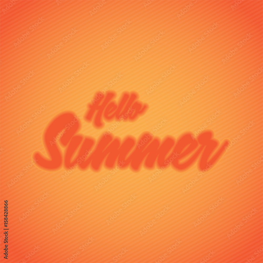 hello summer lettering with blur effect text hello summer lettering with blur effect text