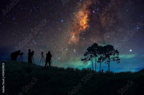Silhouette man and Milky way © 24Novembers