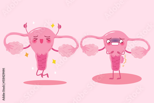 cute cartoon uterus