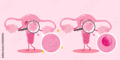 cute cartoon uterus