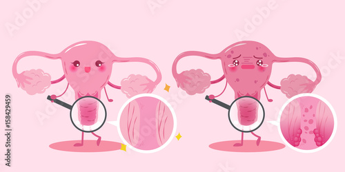 cute cartoon uterus