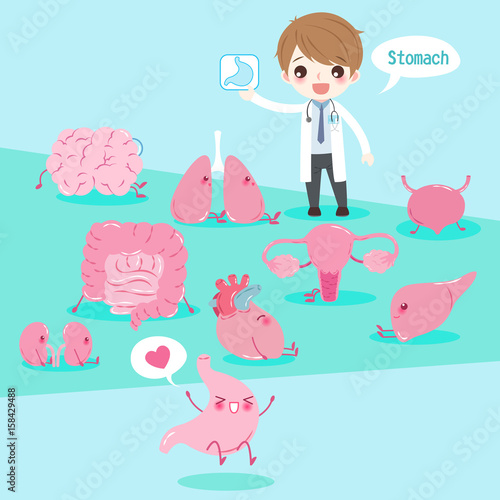 cartoon doctor with organ